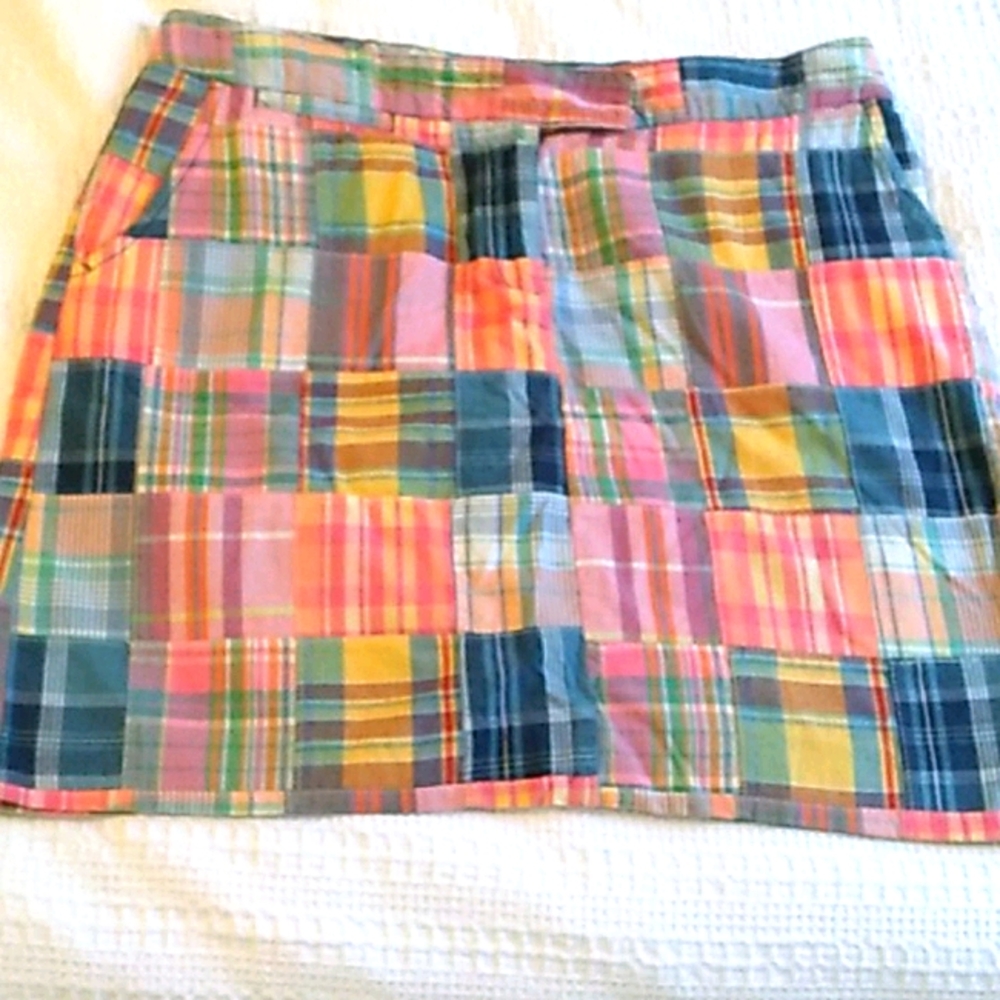 Larry Levine classic Madras mini skirt